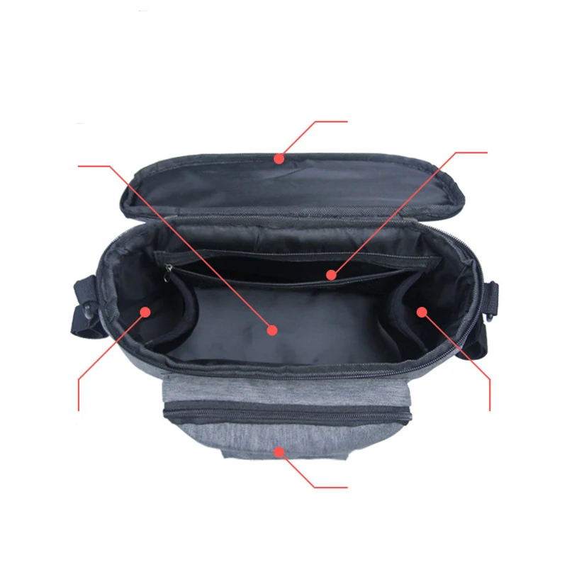 Grey Large Capacity Baby Stroller Bag Storage Organizer Mom Travel Hanging Carriage Pram Mummy Diaper Bags Stroller Accessories