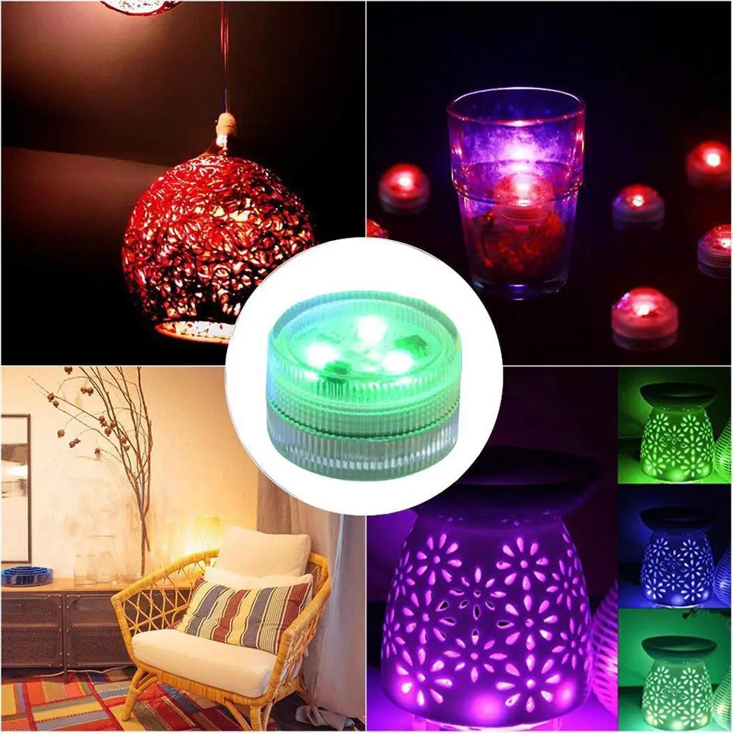 

Waterproof LED Candle with IR Remote Control Cylindrical IP68 Lamp Underwater Multicolor Lights Party Decor