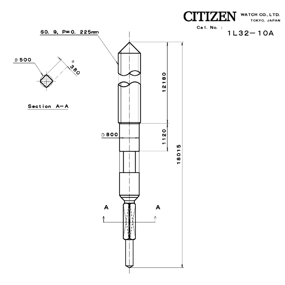 Оригинальные MIYOTA 1L32 Замена 6x8 3H кварцевые часы MO1013A