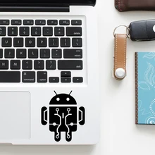 Android Robot Cartoon Vinyl Decal Laptop Trackpad Sticker for Macbook Pro Air Retina 11 12 13 15 inch Mac Notebook Touchpad Skin