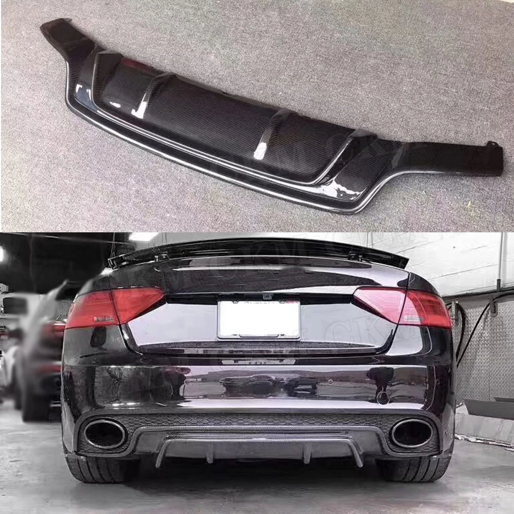 Carbon Fiber Rear Bumper Lip Diffuser For Audi A5 Rs5 15 Not For A5 Standard Skid Plate Car Styling Bumpers Aliexpress