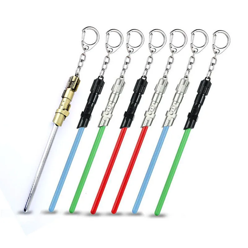 

Star Wars Lightsaber Keychain 11cm Length Stormtrooper Key Chain Ring Holder Cosplay Jewelry Men Gift Porte Clef Chaveiro Trendy