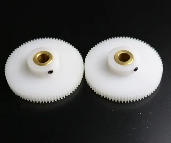 

0.5M-70Teeths POM nylon convex spur gear Copper sleeve DIY model car accessories -outer diameter:36mm hole:6mm