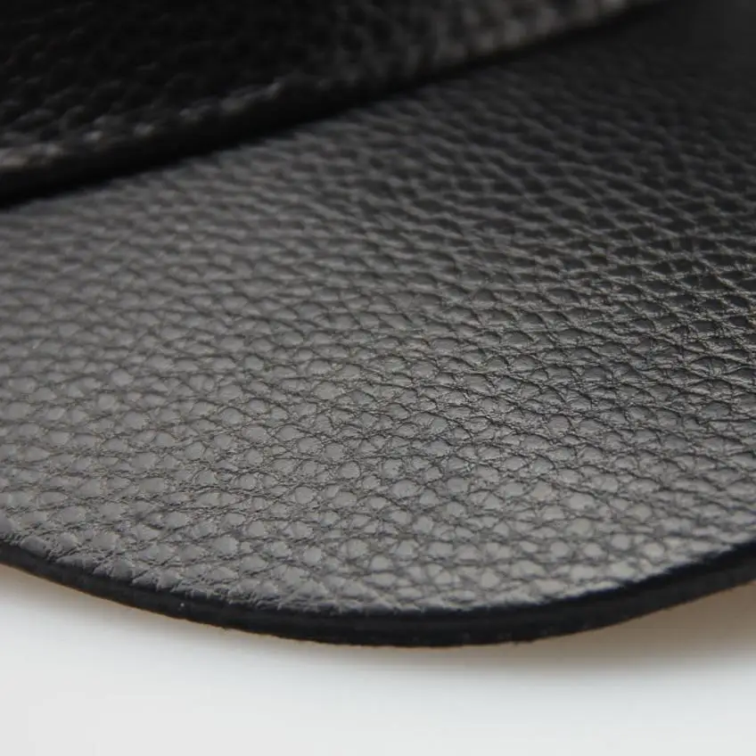 De cuero de los hombres de sombreros de Color sólido casuales de la Pu de la Moto del sombrero del Snapback Gorra de béisbol de los hombres mujer liso curvado Sunhat Gorra baseball #18