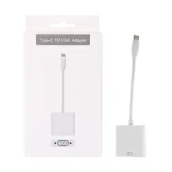 USB 3,1 Тип C мужчин VGA Женский Кабель-адаптер 1080 P для нового Macbook 12 дюймов