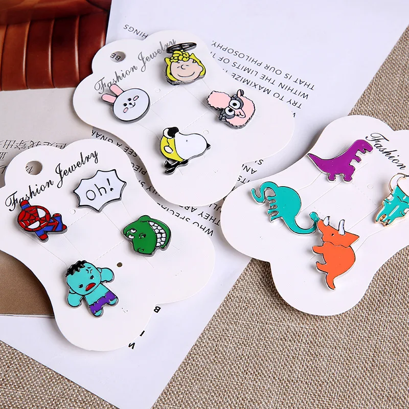 

Dinosaur Cute Animal Enamel Pins Brooches Collar Dresses Brooch Jewelry Pin Jean Bag Button Badge Set Charm Accessories Children