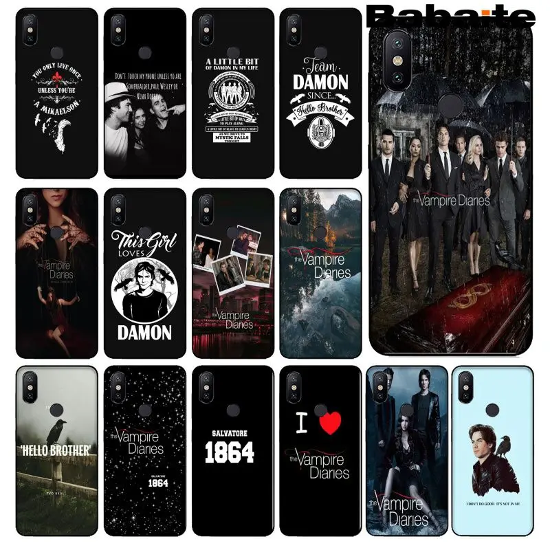 

Babaite The Vampire Diaries Stefan Damon Salvatore phone Case for Xiaomi Mi 6 Note3 8 8SE Redmi 5 5Plus Note4 4X Note5