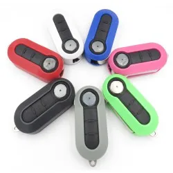 Cocolockey Replacement Case Shell Plastic KEY Cover Fob For Fiat 500 Panda Punto Bravo Car Flip Key Case 3Buttons Key Case Key Case Cover Car Key Shell Remote Control Case Cover Flip Key Fob Shell
