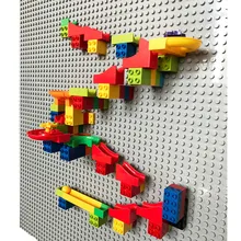 Креативный строительный блок стены мраморные гонки бежит детская сборка кирпичи образование совместим с Duplo игрушки подарки