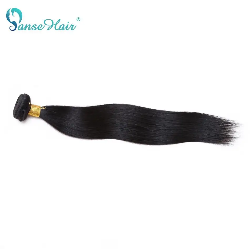 Panse Hair Malaysia Human Hair Extensions Straight Hair Bundles Non Remy Human Hair weaving Customized 8-30 Inches Color 1B