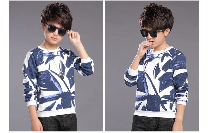 New 2018 Fashion Printed Teenage Baby Boys Cotton T-Shirts For Boys Long Sleeve Tops Children Spring Autumn Hoodies Kids Tees Clothes (8)