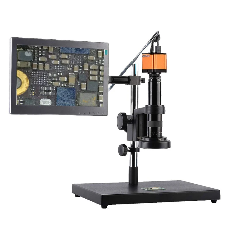 

15X-95X 16MP Full HD 1080P HDMI USB Monocular Industry Microscope 11.6 inch Display Screen Video Camera for Phone PCB Repair