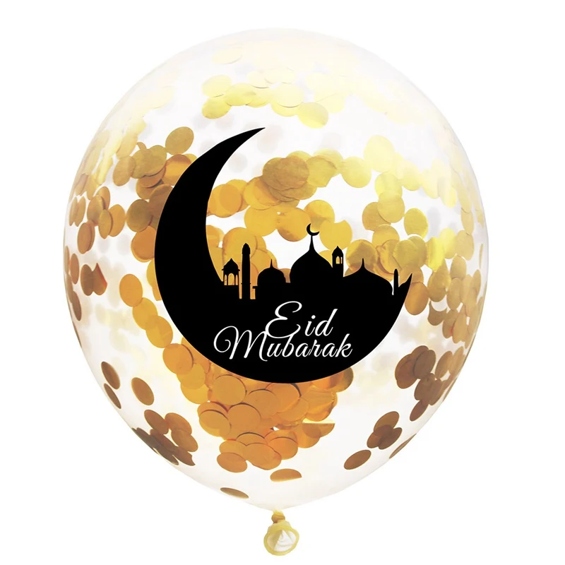 5 шт./пакет смешанные золотые конфетти EID MUBARAK воздушные шары Рамадан Eid украшения серебряный гелиевый баллон для мусульманских Eid вечерние воздушные шары - Цвет: SV2