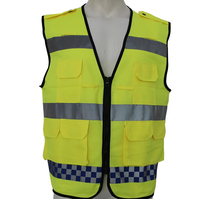 

High Quality Reflective Safety Vest High Visibility Labor Protection Work Clothes Breathable Multi-pocket Safety Vest Bx012a