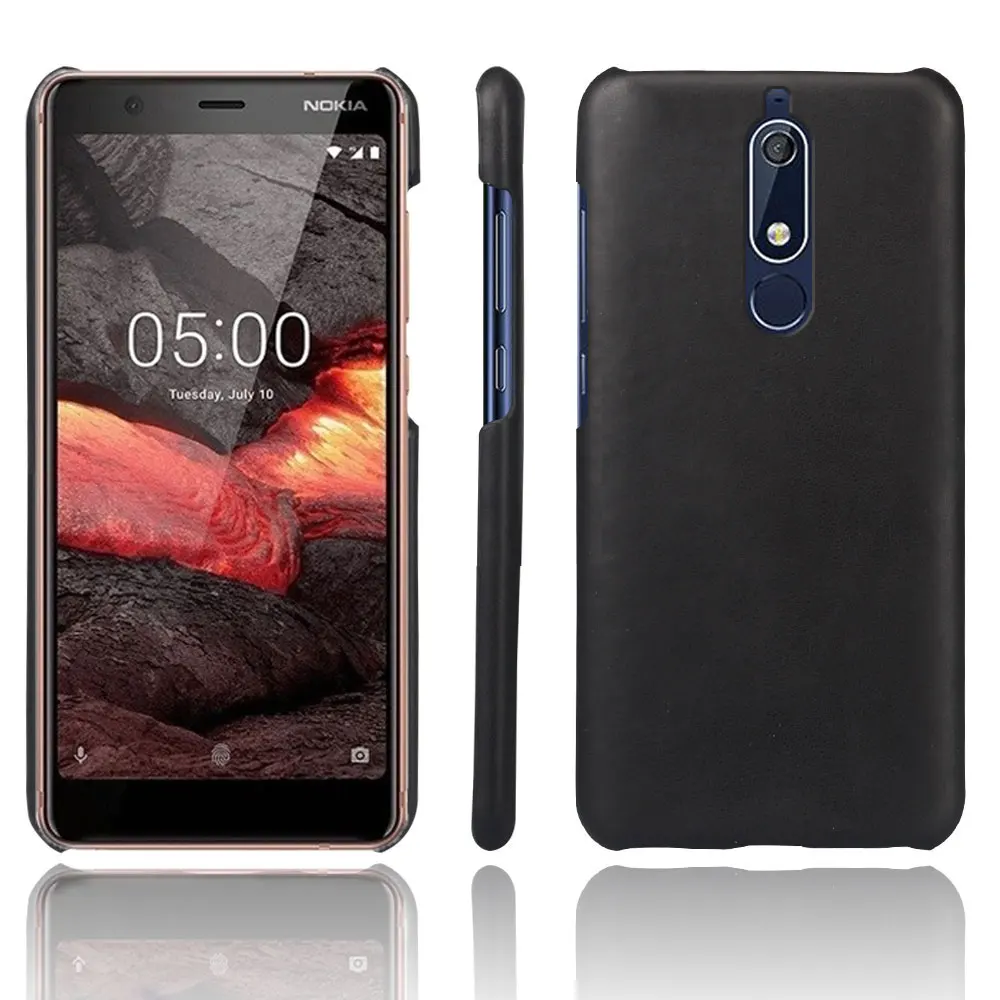 For Nokia 5.1 Case 6 Colors Available Phone Cases For Nokia 5.1 Black Brown Leather Case For Nokia5.1 Back Covers Coque DropShip (8)