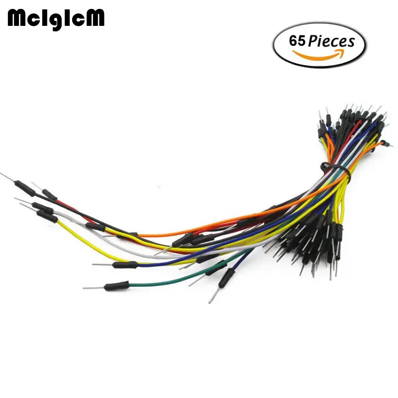 

MCIGICM 65pcs Jump Wire Cable Male to Male Jumper Wire for Breadboard