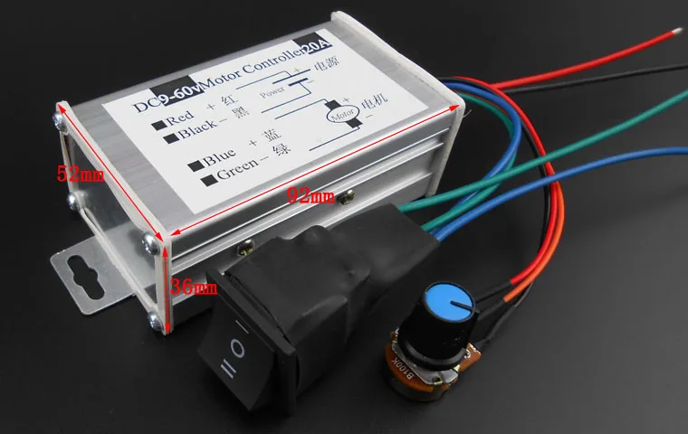 DC Motor Controller Motorantriebsmodul 12 V 24 V 36 V 48 V Reverse Schalter Positive Inversion Drehzahlregler DC Motor Controller Motorantriebsmodul 12 V 24 V 36 V 48 V Reverse Schalter Positive Inversion Drehzahlregler