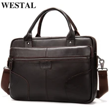 Мужская сумка WESTAL из натуральной кожи, Сумка для документов, мужская сумка через плечо, мужской портфель для ноутбука, сумка через плечо, дизайнерская сумка 8626