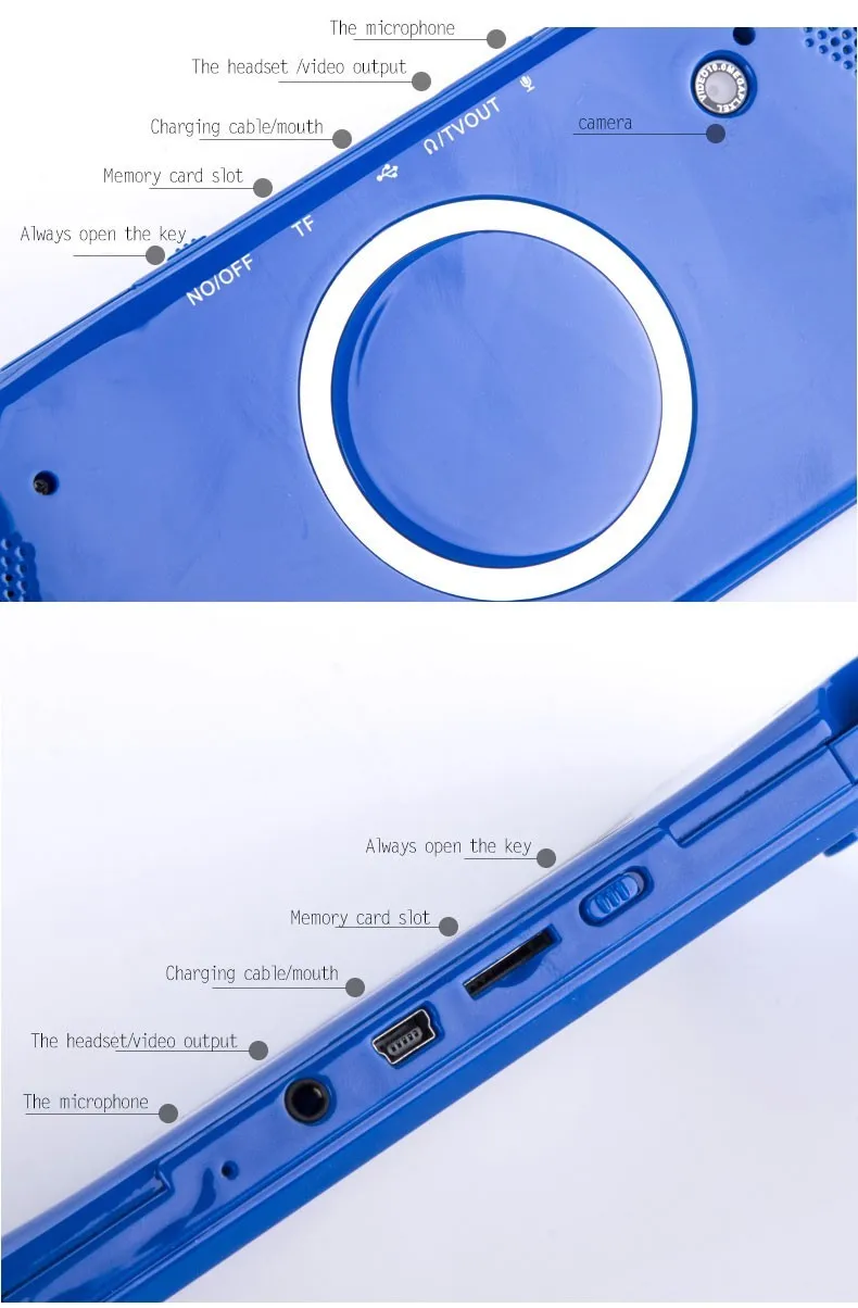 5.0 Inch Big LCD Screen PSP Handheld Game Console Built -in 400 Games Support MP4 Video,Audeo