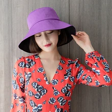 Женская Солнцезащитная шляпа с широкими полями, универсальная, индивидуальная, однотонная, повседневная, для путешествий