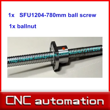 

RM1204 Ball Screw SFU1204 L= 780mm Rolled Ballscrew rail with single Ballnut for CNC parts