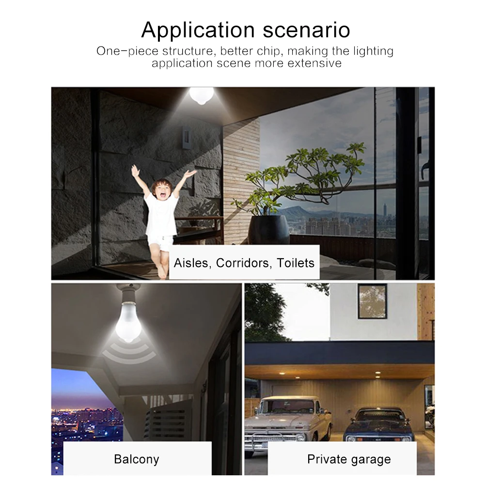 Светодиодный инфракрасный сенсор лампочка 12 Вт AC 85-265 в светодиодная смарт-лампочка Балконная прохода лампа человеческого тела датчик