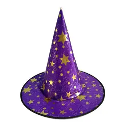 Хэллоуин шляпа ведьмы костюм вечерние блеск звезды украшения шляпа ведьмы косплей костюмы Опора @ LS
