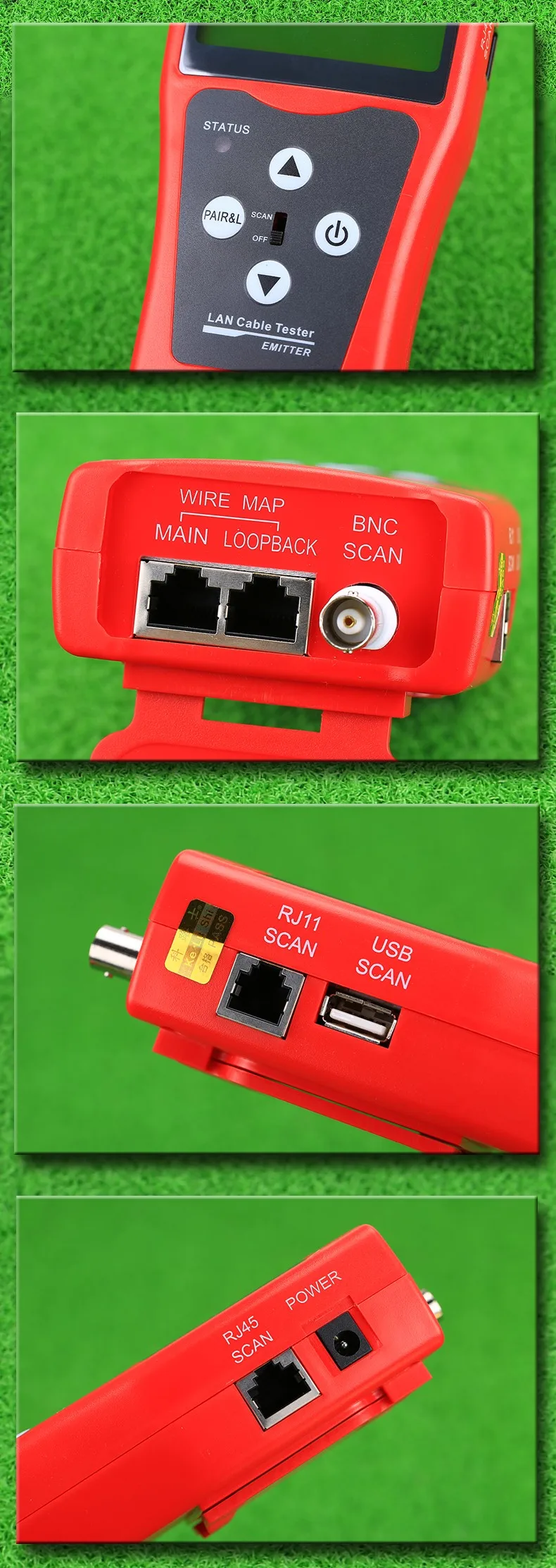 Testador de Cabo Testador de Cabo de Rede Cabo de Telefone Kelushi Multi-funcional Handheld Rede Lan Ethernet Fio Rj45 Rj11 Tester Nf388 de 6 Ferramentas de rede