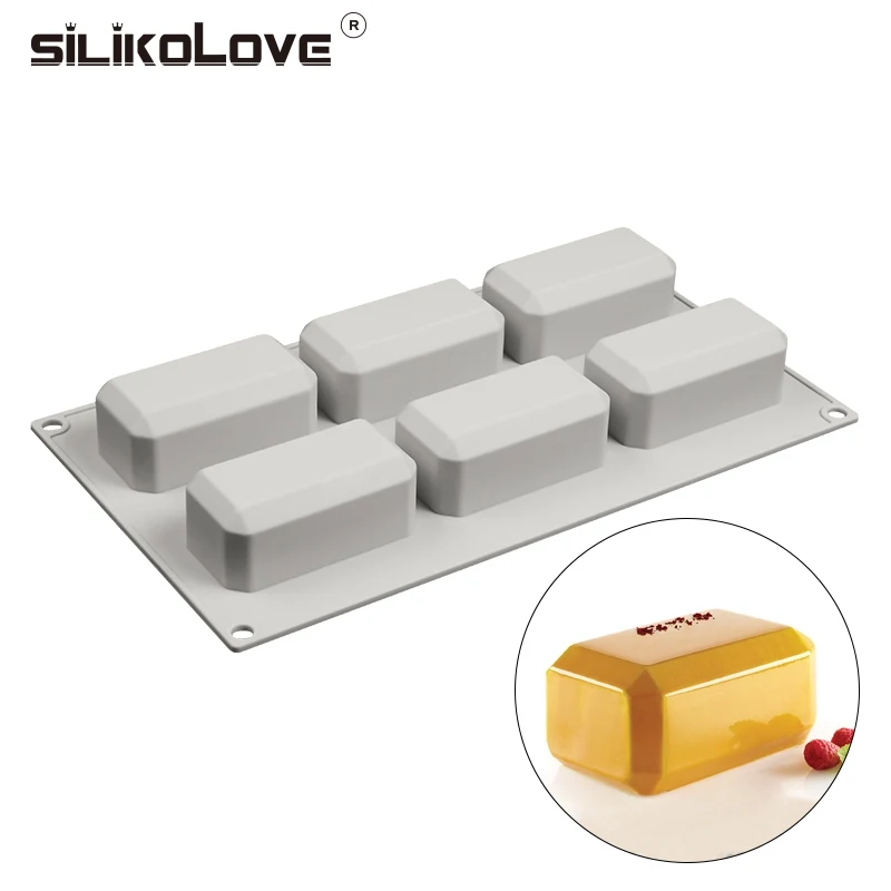 Многоразовые формы для мыла SILIKOLOVE 6 ячеек силиконовая форма Прямоугольная ручной