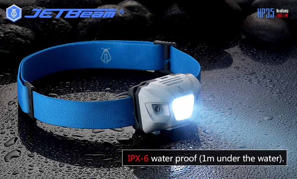 ААА батареи фар JETBeam hp35 CREE xp-g3 hp35 Макс. 200 люмен света расстояние 90 м Портативный головного света для велосипедов Пеший Туризм