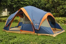 Fully automatic Two hall 6-8 person double layer camping tent/against large family tent
