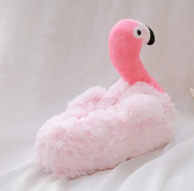 2020 новые зимние тапочки &quotфламинго&quot качели перо plushfurniture теплые из