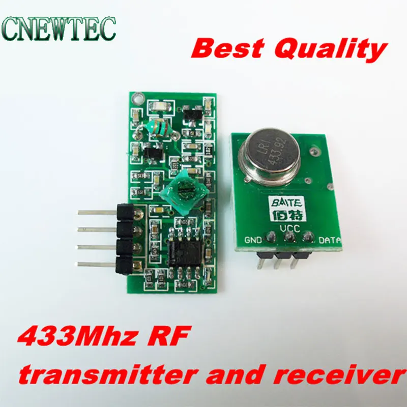 

Best Quality 1pair/lot 433MHZ Superregeneration Wireless Transmitter Module Burglar Alarm and Receiver Module