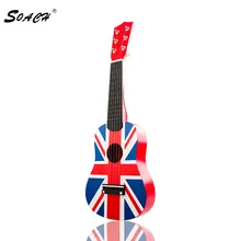 SOACH High quality Guitarra Red British flag Flag Professional 21 Acoustic Music 6 Steel String Children