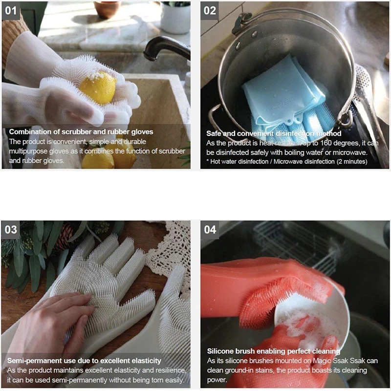 Волшебные силиконовые резиновые перчатки для мытья посуды, экологически чистые скрубберные чистящие силиконовые перчатки для мытья посуды, Drsophipping