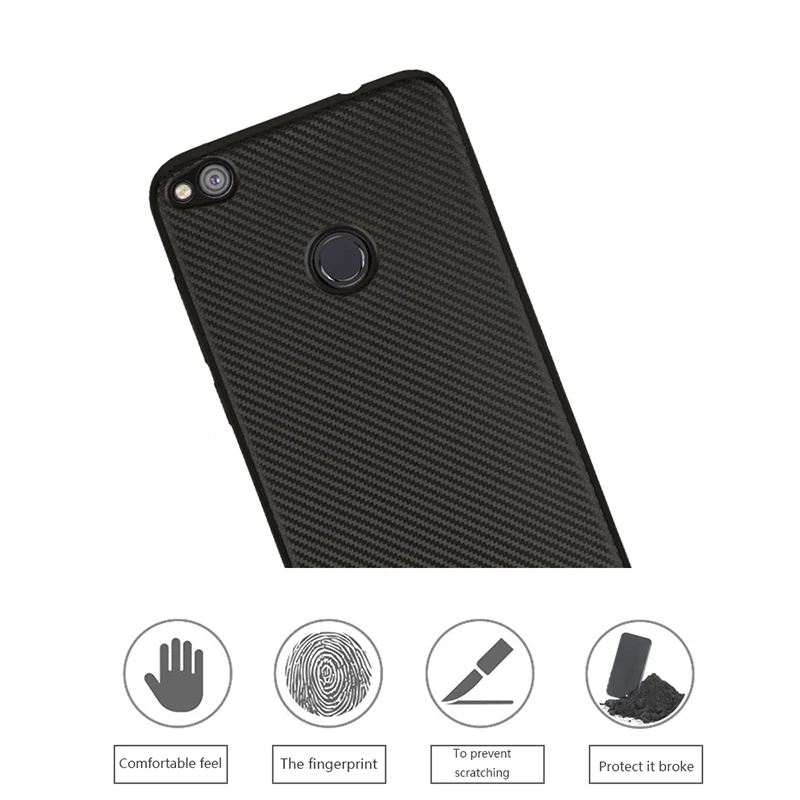 carbon fiber silicone case huawei p8 lite 2017 honor 8 lite (9)