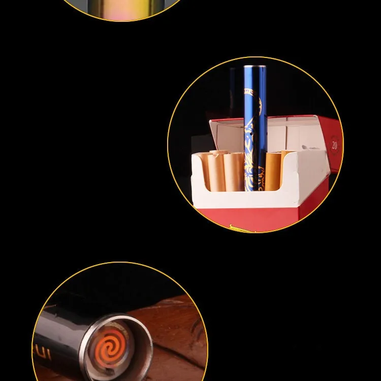 Новинка года креативная USB Зажигалка воздушный поток индукционные мини электрические зажигалки тонкие электронные сигареты Lihgter перезаряжаемый ветрозащитный