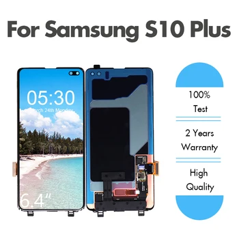 

10pcs/lot LCD for SAMSUNG for Galaxy S10+ S10 Plus G975 G975F Display Touch Screen Digitizer Complete Free Shipping by DHL EMS