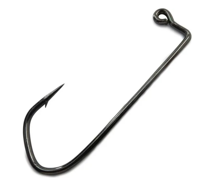 

50pcs 7150 Jig Fishing Hooks Barbed Black Hook High Carbon Steel Barbarian 90 Degree Fishhook Size 1# to 10/0#