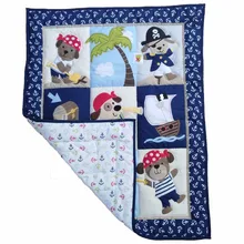 Хлопок, 4 комплекта/шт, простыня, мягкая, дышащая, для кроватки, одеяла, с рюшами, 3D Рисунок, животные, набор постельного белья, унисекс