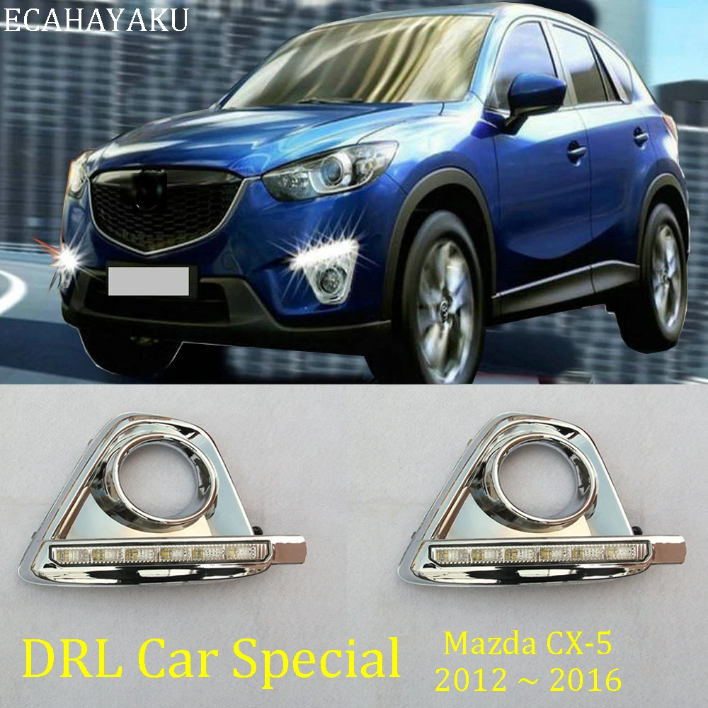 ECAHAYAKU автомобиль Стайлинг 6000 К DRL Светодиодный дневной светильник для Mazda CX 5 CX5 2012
