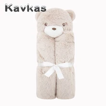Kavkas детские одеяла 76x76 см детские постельные принадлежности зимние мягкие теплые коралловые флисовые плюшевые животные развивающая мягкая игрушка