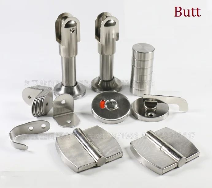Toilet Restroom Bathroom Stainless Steel Partition Hinge Bracket Holder