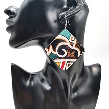 YD& YDBZ новые деревянные серьги для женщин, ювелирные изделия, деревянные модные Висячие серьги, этнические 8 видов стилей геометрические большие серьги в готическом стиле