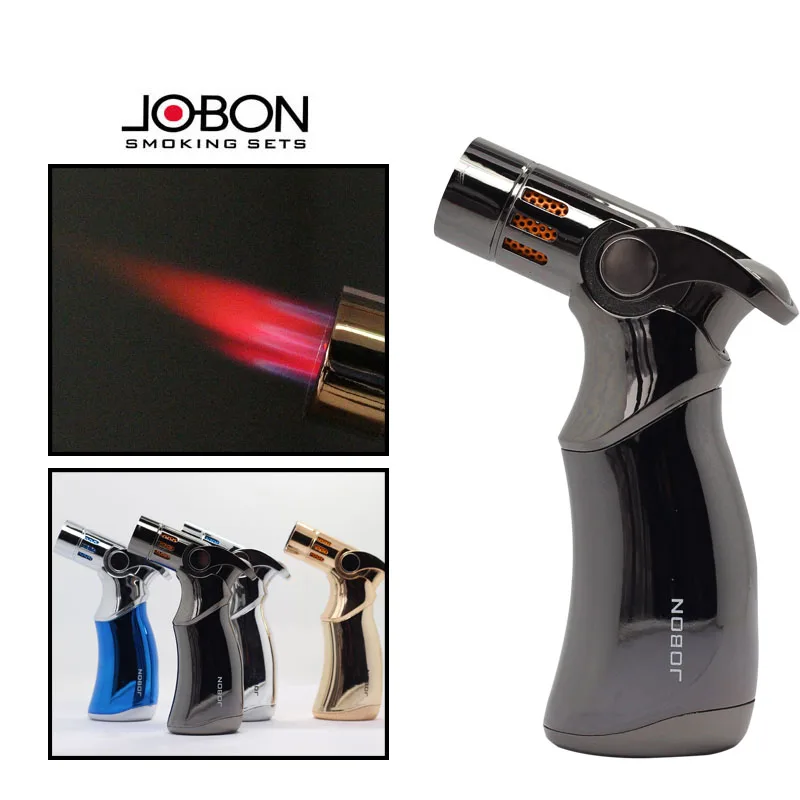 ( Lighter No gas) JOBON Brand 4 Jet Turbo Torch metal butane gas