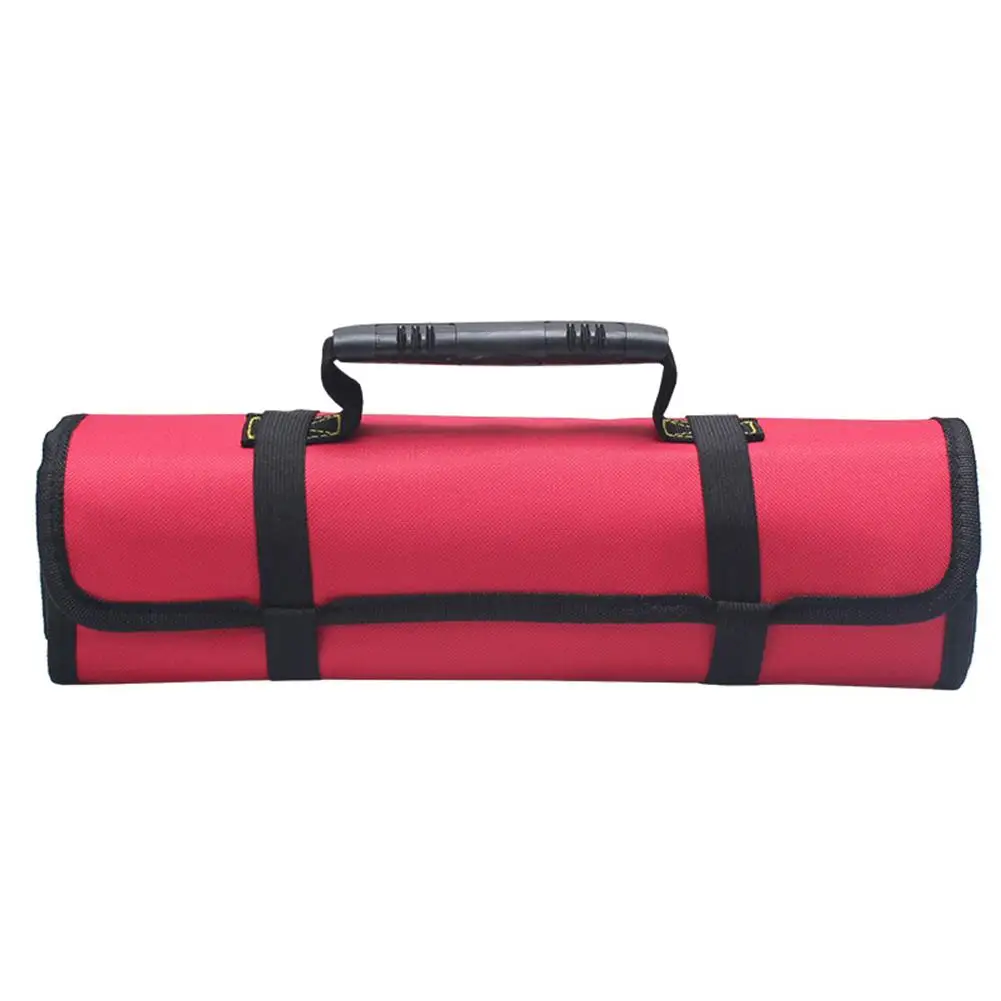 Новая сумка для инструментов Органайзер с регулируемым плечевым ремнем широкая сумка для хранения с открытым ртом для электроинструментов#35 - Цвет: Red