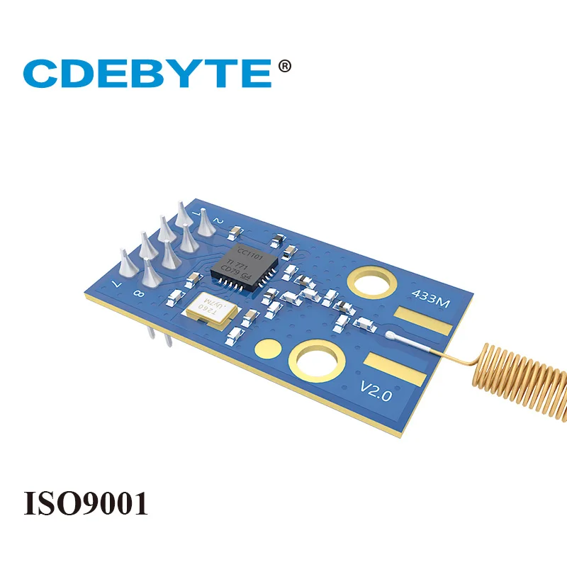 E07 M1101D TH CC1101 433 МГц 10 мВт пружинная антенна беспроводной трансивер CDEBYTE uhf10mW мгц