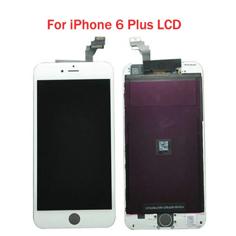 5 шт./лот++ без мертвых пикселей для iPhone 6 Plus сборка ЖК-диспоея с дискретизатором сенсорного экрана 5,5 ''черный, белый цвет