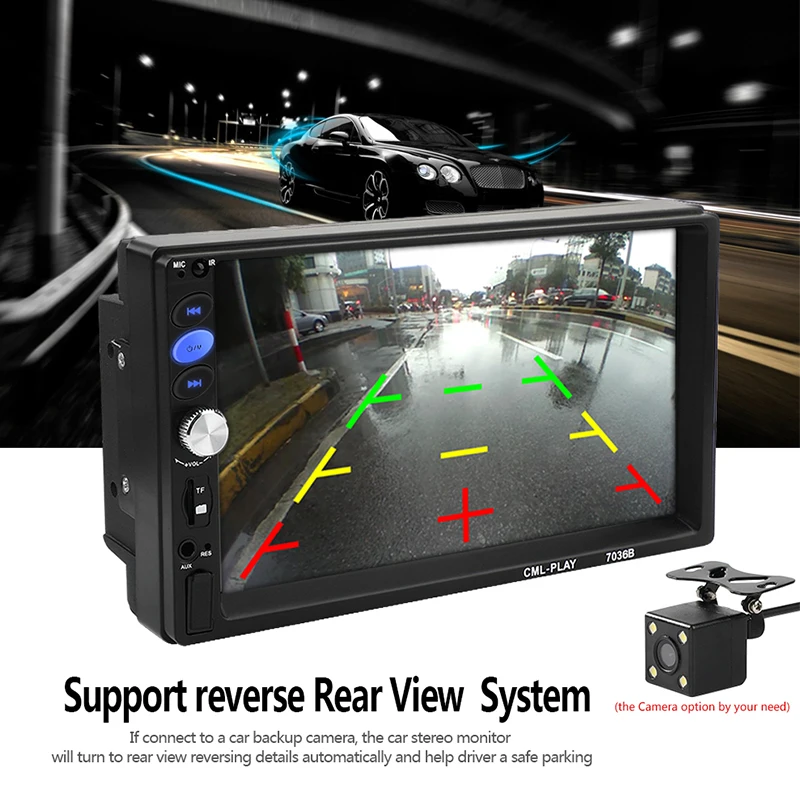Автомобильная стереосистема Bluetooth " HD сенсорный экран MP5 плеер Поддержка BT/FM/AUX/USB/SD зеркальный пульт дистанционного управления 2 din Авторадио