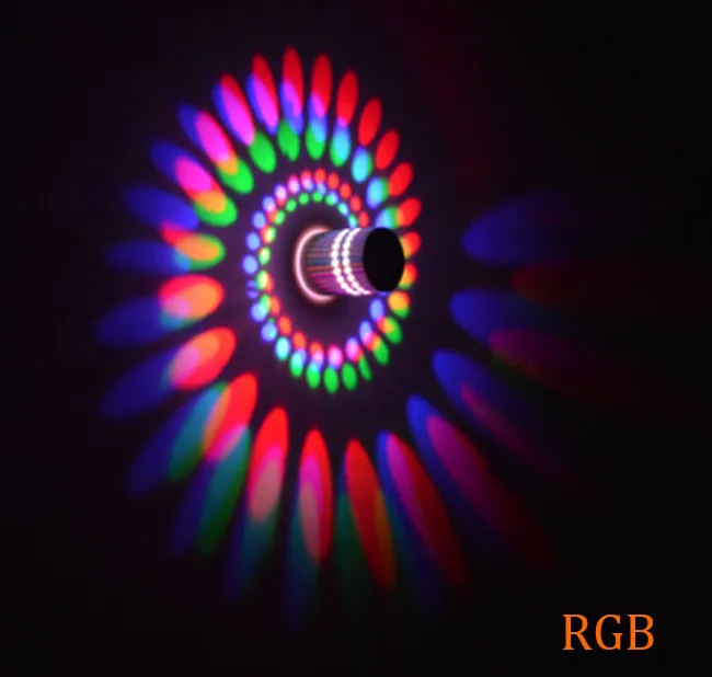 Red Blue Green Современный светодиодный потолочный светильник, 3 Вт, RGB, настенный светильник для художественной галерея, украшение на передний балкон, светильник для крыльца, светильник для коридоров - Цвет корпуса: Red Blue Green